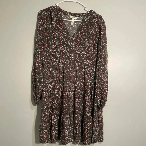 Matilda Jane Fabulously Floral Tiered Babydoll Long Sleeve Mini Dress - Picture 1 of 11